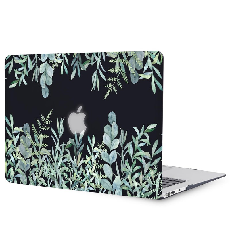 iDonzon Case for MacBook Air 13 inch (Model: A1466 & A1369, 2010-2017 Release), 3D Effect Matte Black See Through Hard Cover & Keyboard Cover Compatible Older Version Mac Air 13.3 inch, Floral Pattern - Image 5